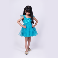 Load image into Gallery viewer, Beautiful princess girls dresses in Blue colour for party 
