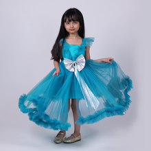 Load image into Gallery viewer, Beautiful princess girls dresses in Blue colour for party 
