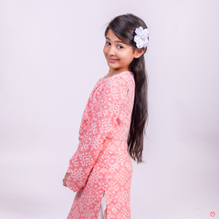 Pink Suit With  Jacket And White Dhoti
