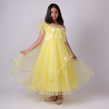 Load image into Gallery viewer, Girls dresses (Beautiful yellow dress with butterfly)
