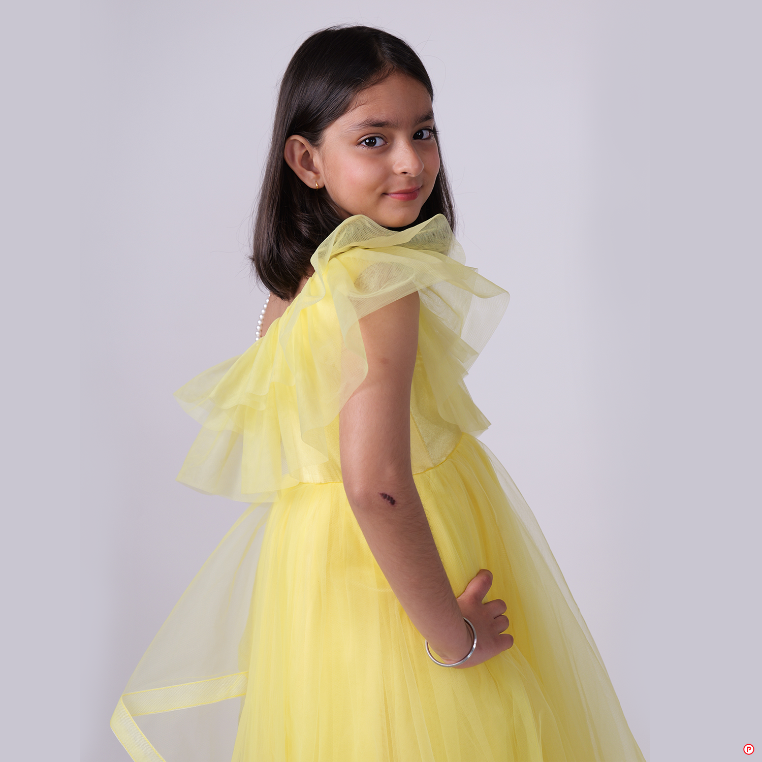 Girls Dresses (Beautiful Yellow Dress with butterfly)
