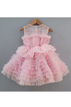 Load image into Gallery viewer, Baby Pink Ruffle Net Dress
