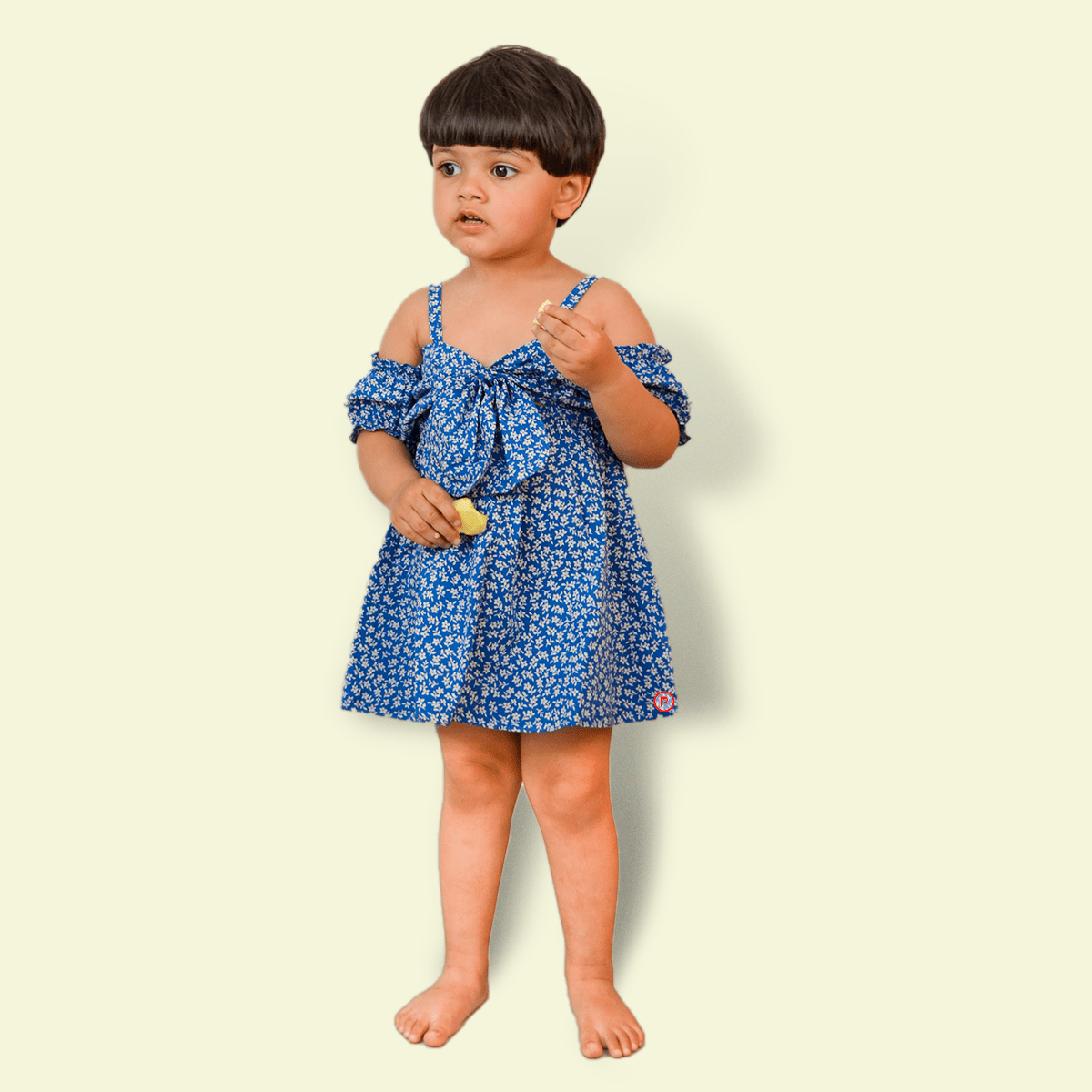 Blue Designer Cotton Dress