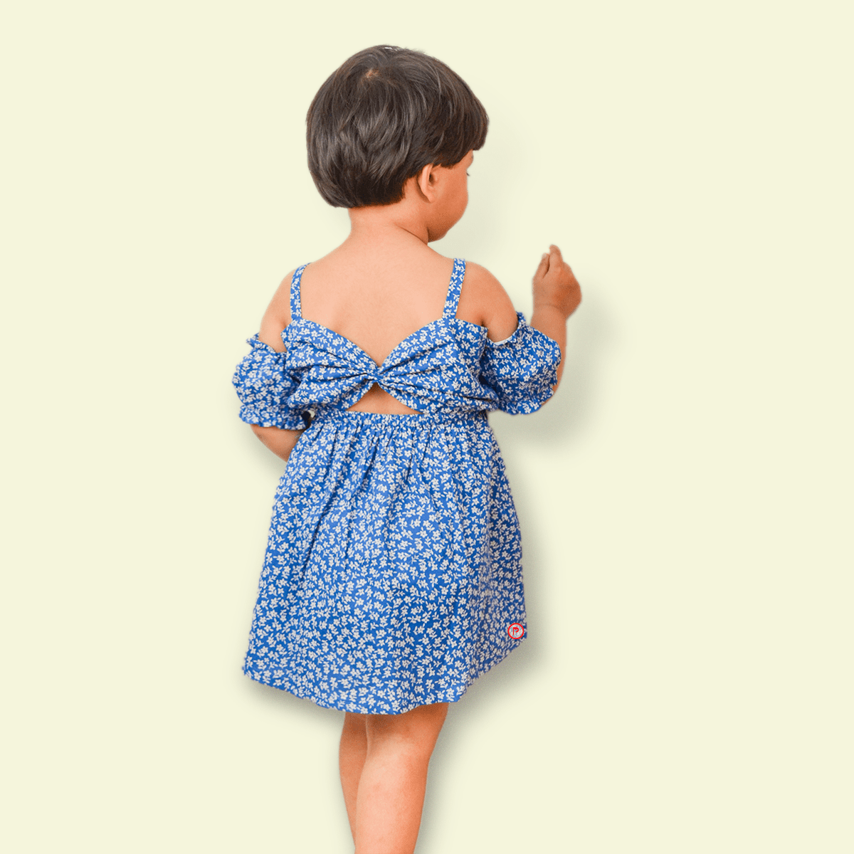 Blue Designer Cotton Dress