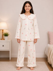 organic cotton strawberry print night suit