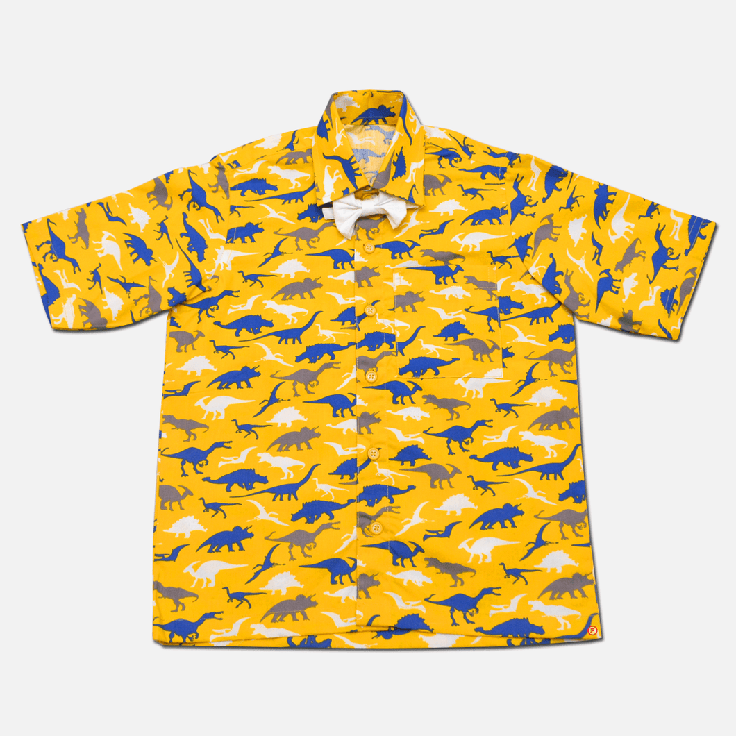 Dino Printed Yellow Shirt