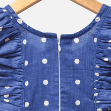 Load image into Gallery viewer, Blue Polka Dots Frock
