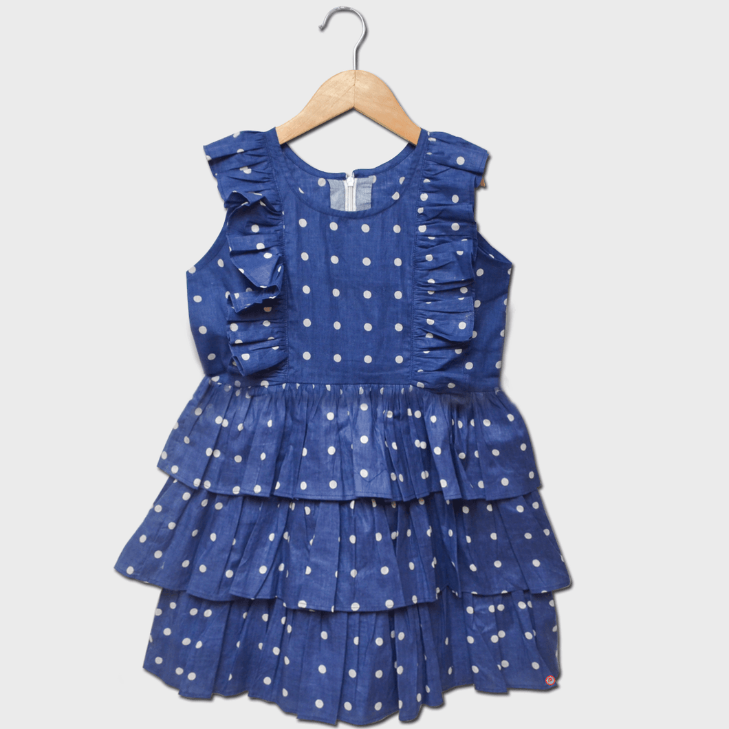 Blue Polka Dots Frock