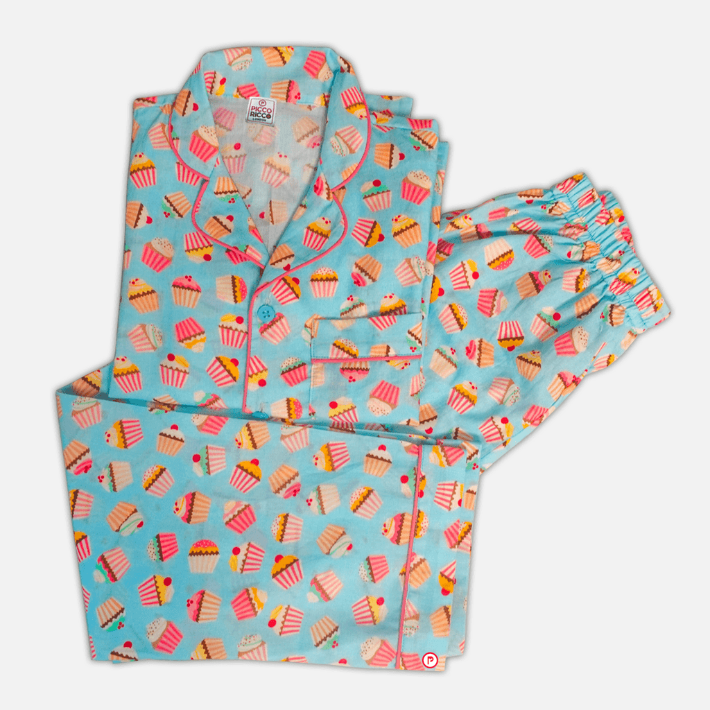 Cup cakes printed nightsuit