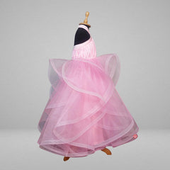Baby Pink Multi-Layered Flare Dress