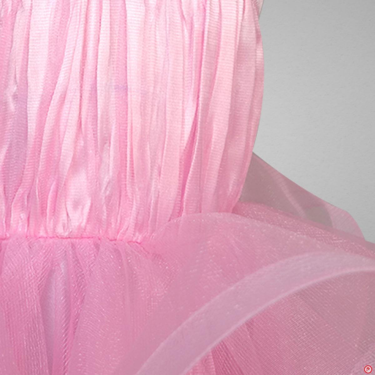 Baby Pink Multi-Layered Flare Dress