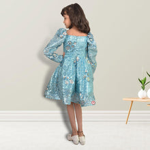 Load image into Gallery viewer, Blue Designer Frock with Sequins work
