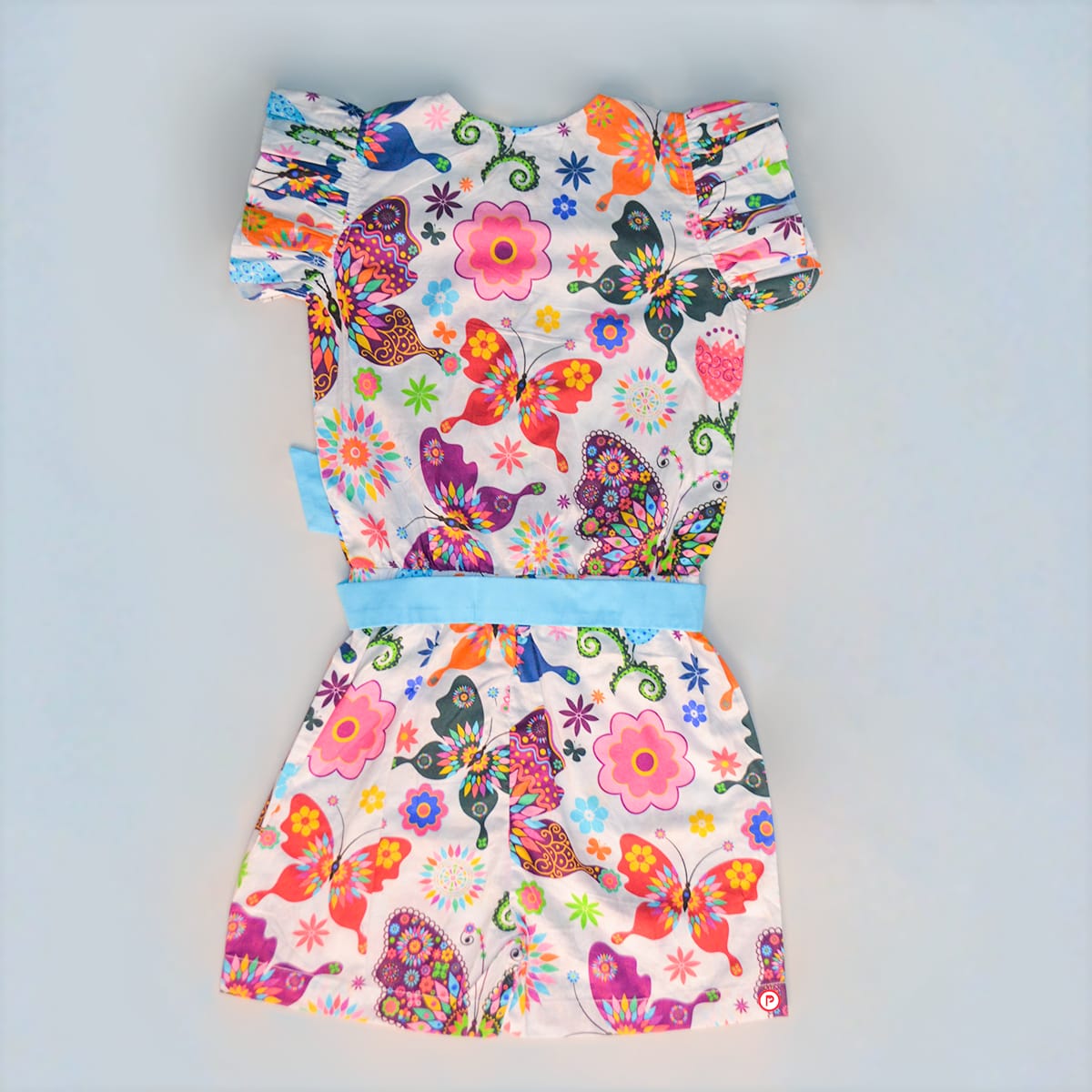 Girls White Sleeveless Floral Print Playsuits