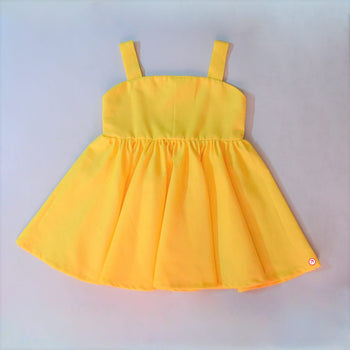 Princess Yellow Frock with Rainbow