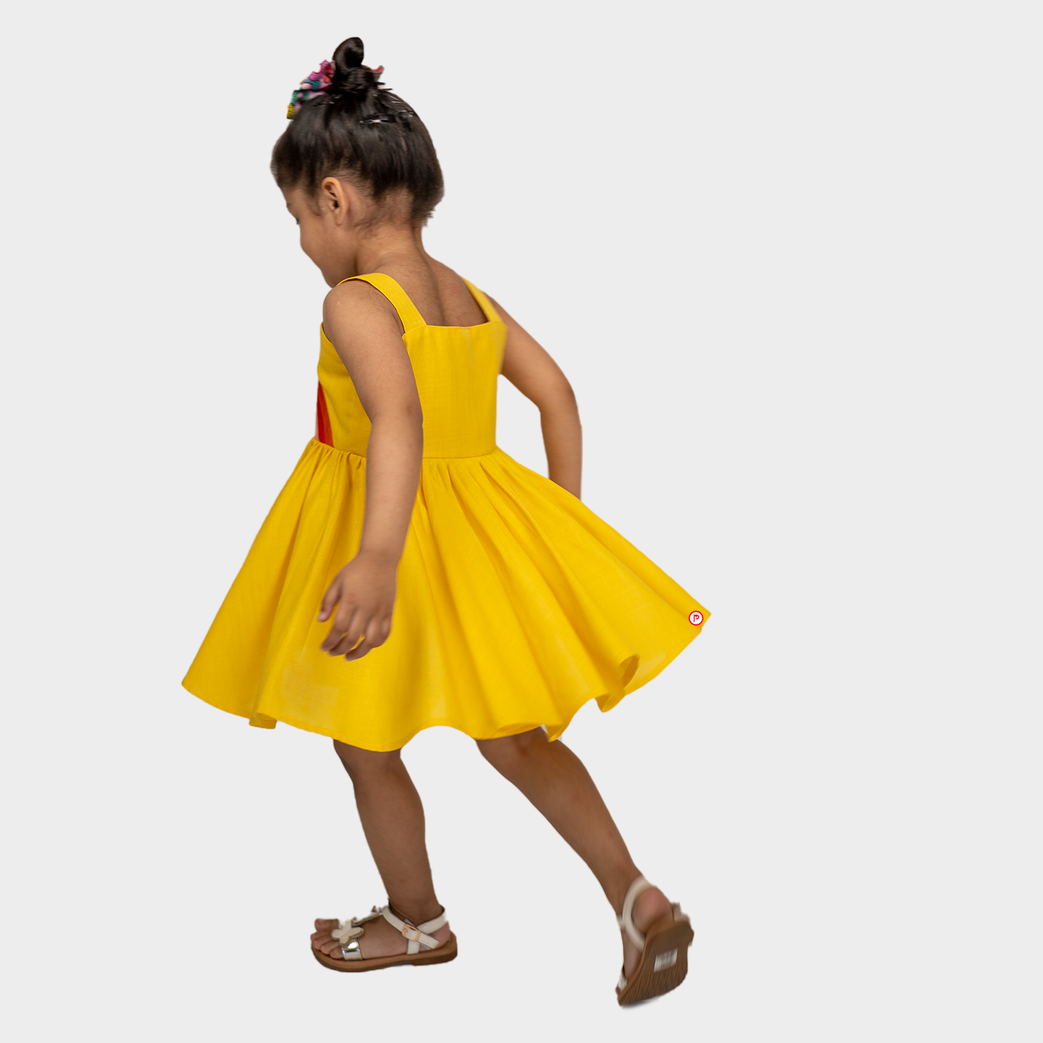 Princess Yellow Frock with Rainbow