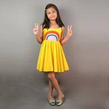 Load image into Gallery viewer, Princess Yellow Frock with Rainbow
