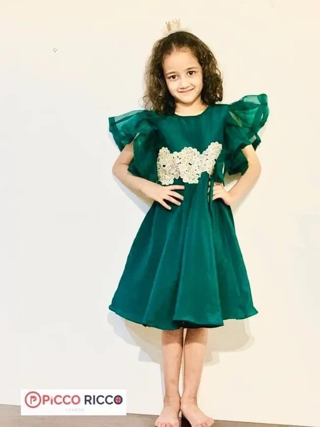 Bottle Green Party Dress