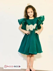 Bottle Green Party Dress