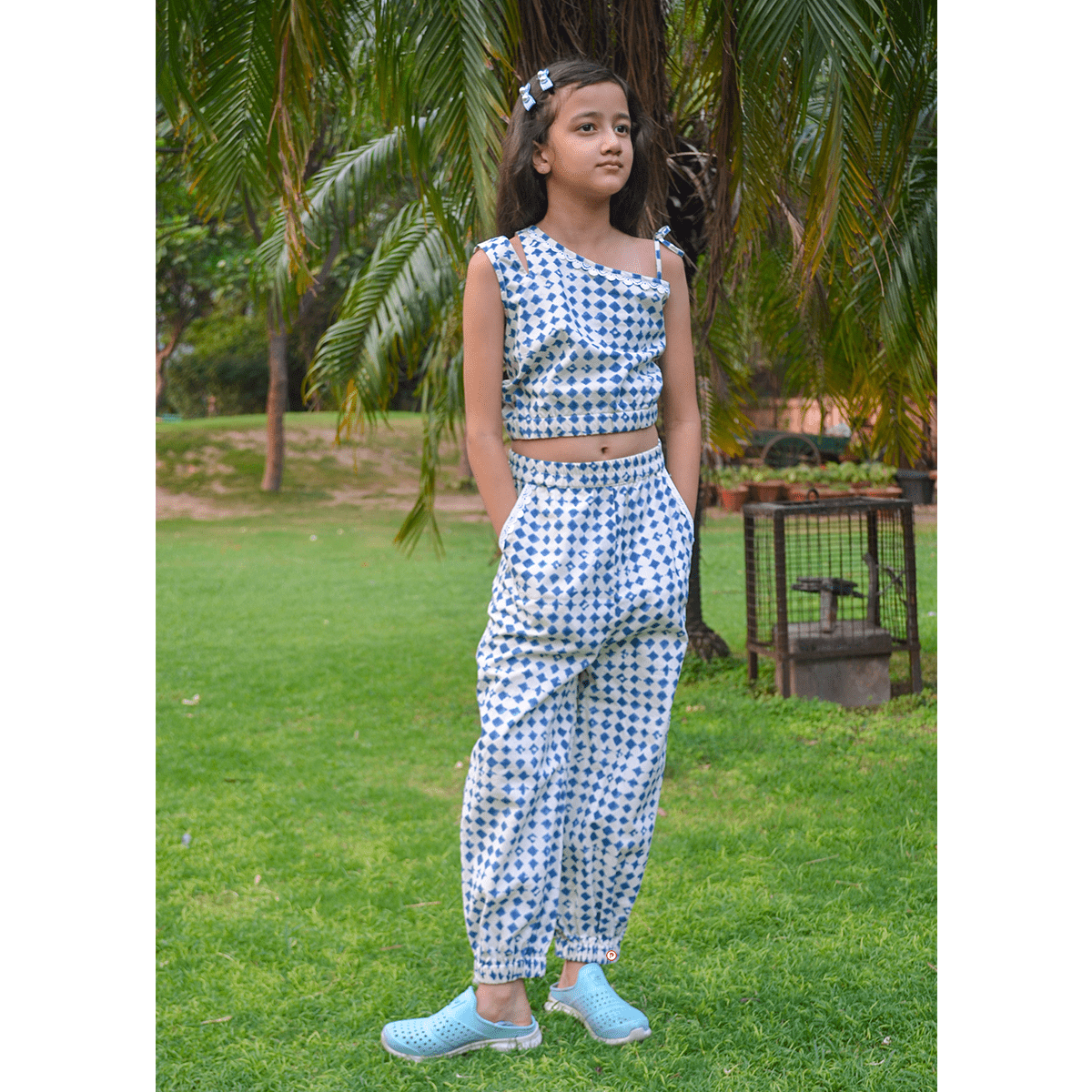 Blue Stone Print Coord Set