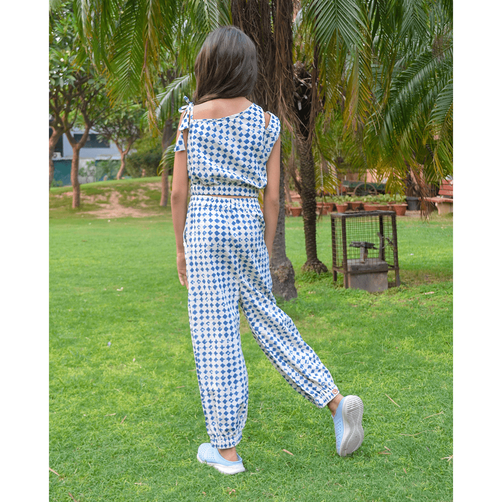 Blue Stone Print Coord Set