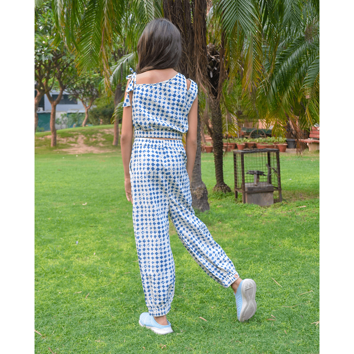 Blue Stone Print Coord Set