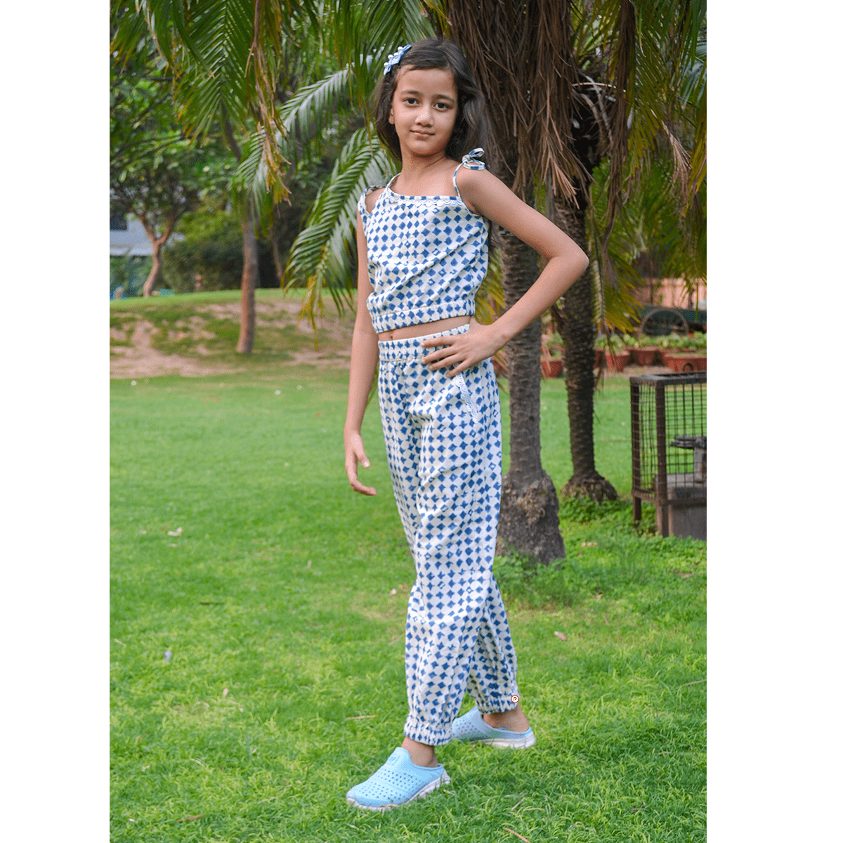 Blue Stone Print Coord Set