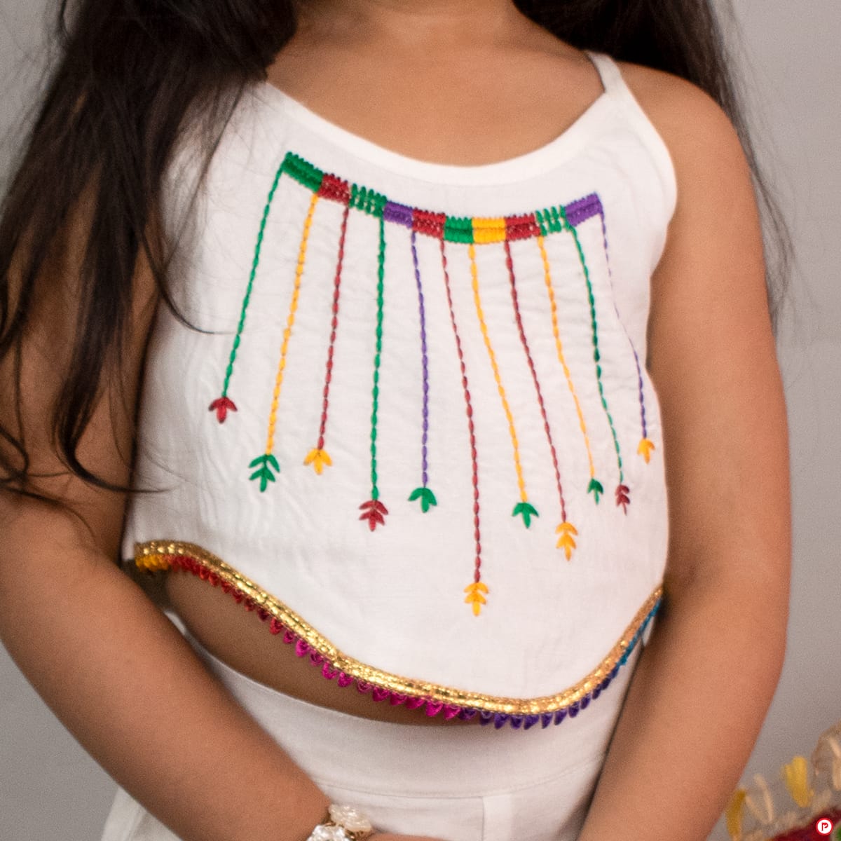 White Coord Set - Crop top with Palazzo