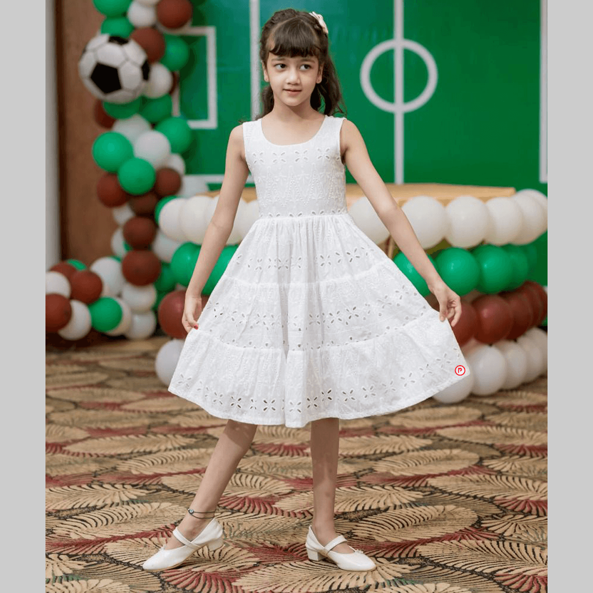 White Fine Cotton Frock - Picco Ricco 