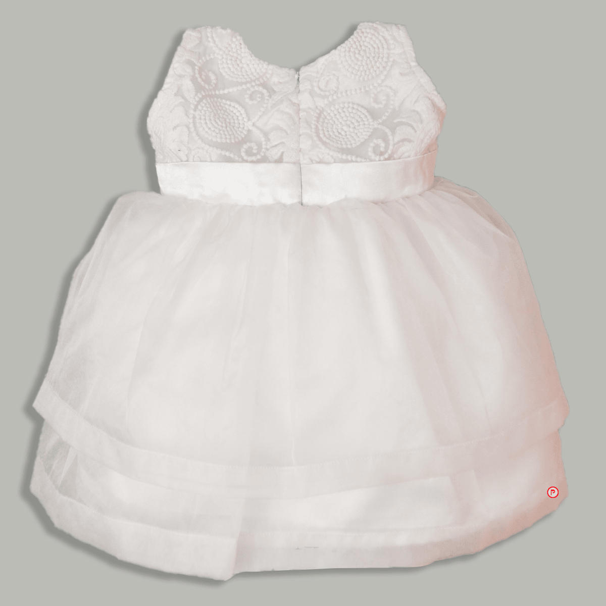 White Frock with Thread work - Picco Ricco 
