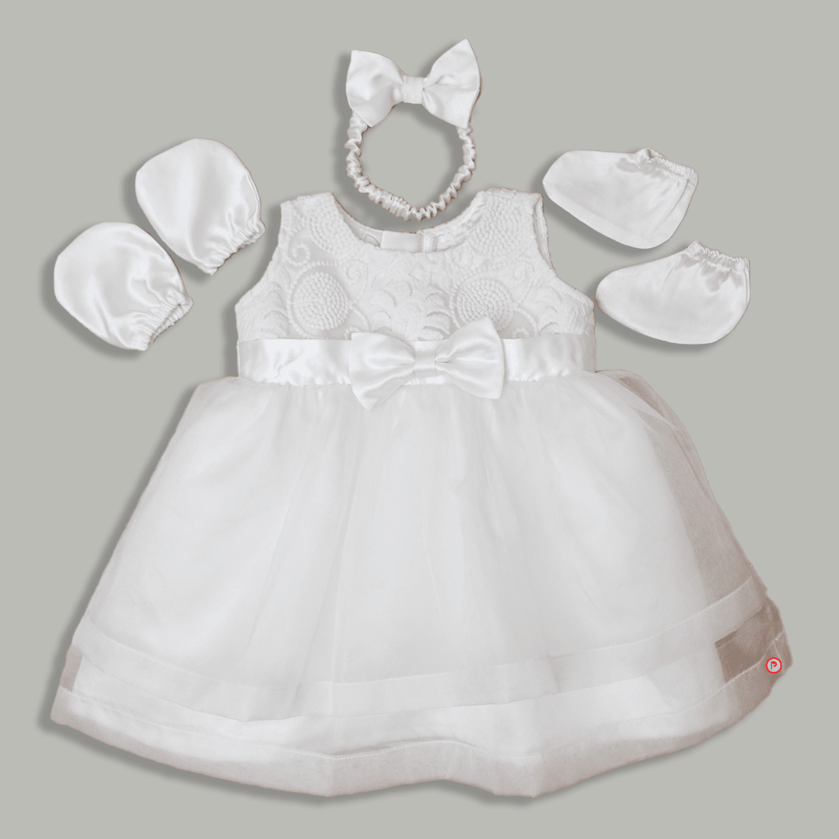 White Frock with Thread work - Picco Ricco 