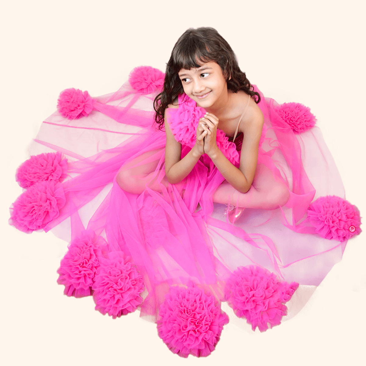 Pink Jumpsuit with Long Trail - Picco Ricco 
