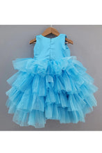Load image into Gallery viewer, Blue Net Ruffled Dress - Picco Ricco 
