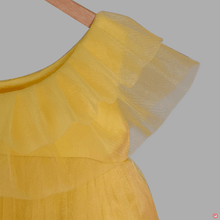 Load image into Gallery viewer, Yellow one shoulder pearl Dress - Picco Ricco 
