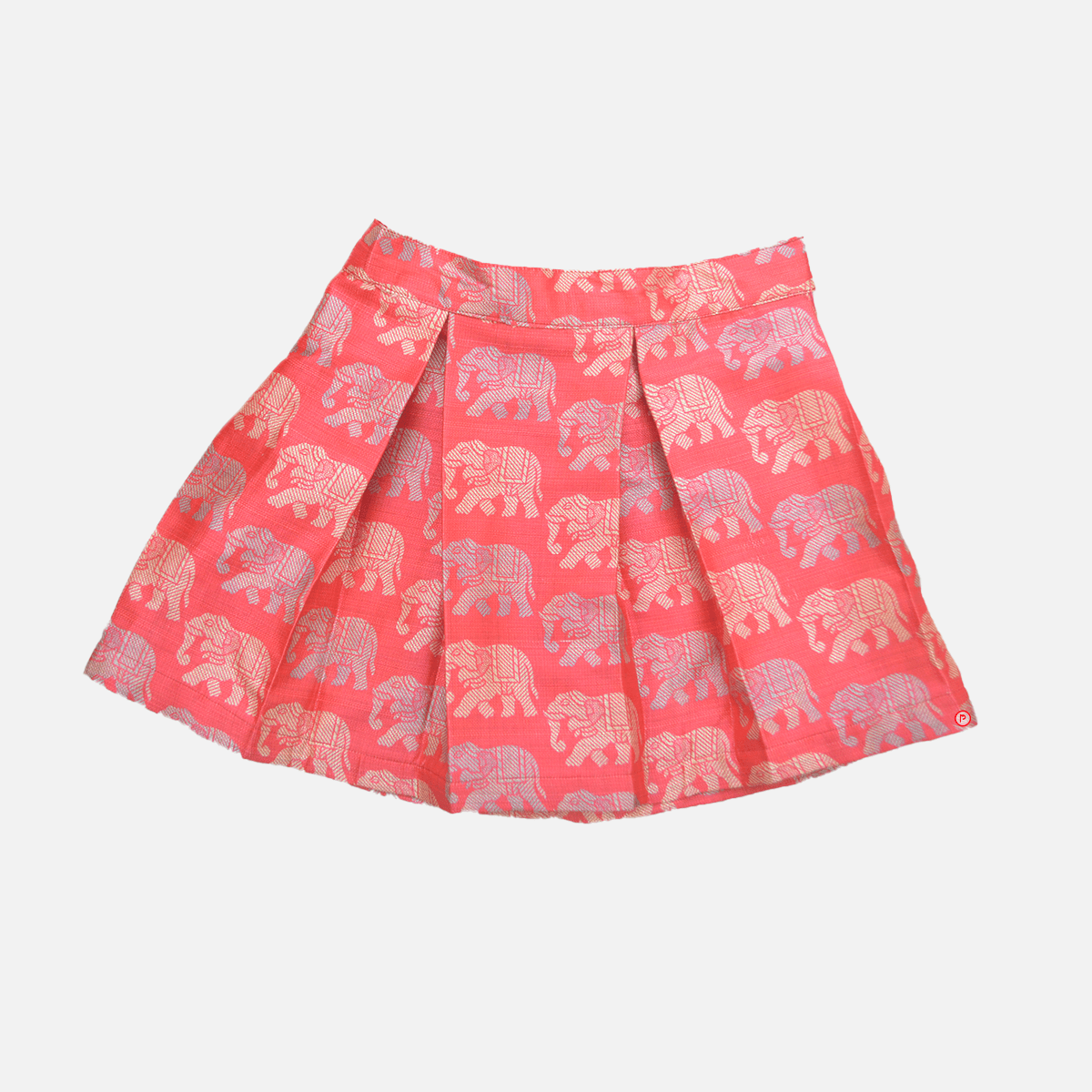 Stylish Crop Top With Frills and Elephant Printed Skirt - Picco Ricco 