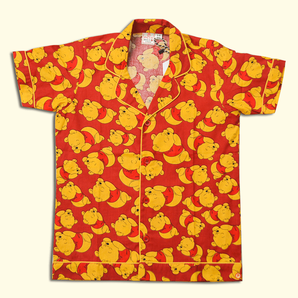 Panda Print Nightsuit (Red) - Picco Ricco 