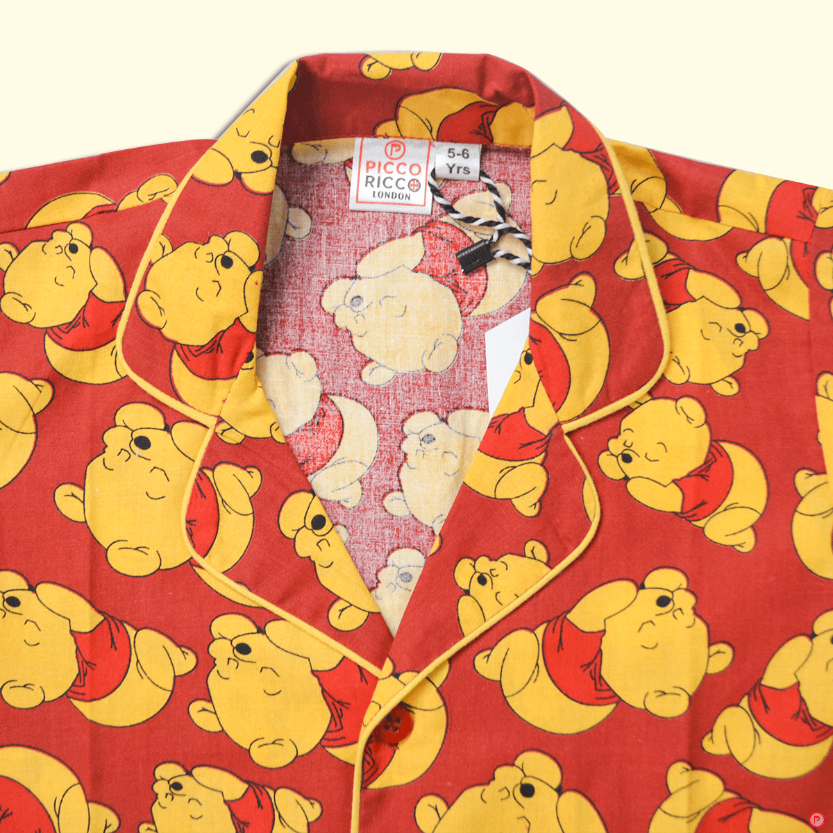 Panda Print Nightsuit (Red) - Picco Ricco 