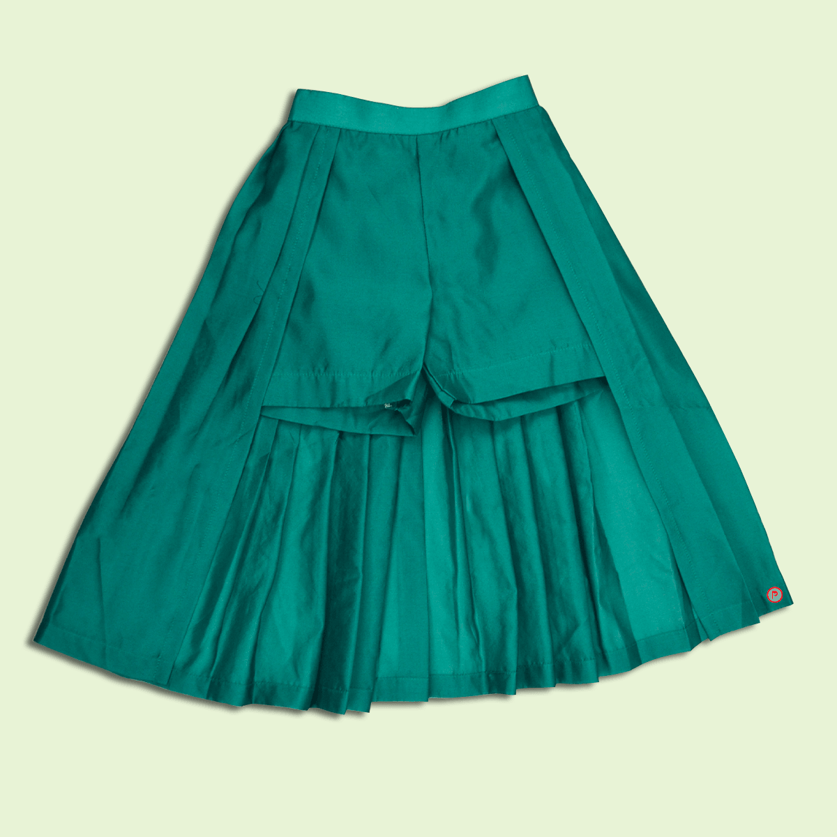 White Crop Top and Shorts with attached trail - Picco Ricco 