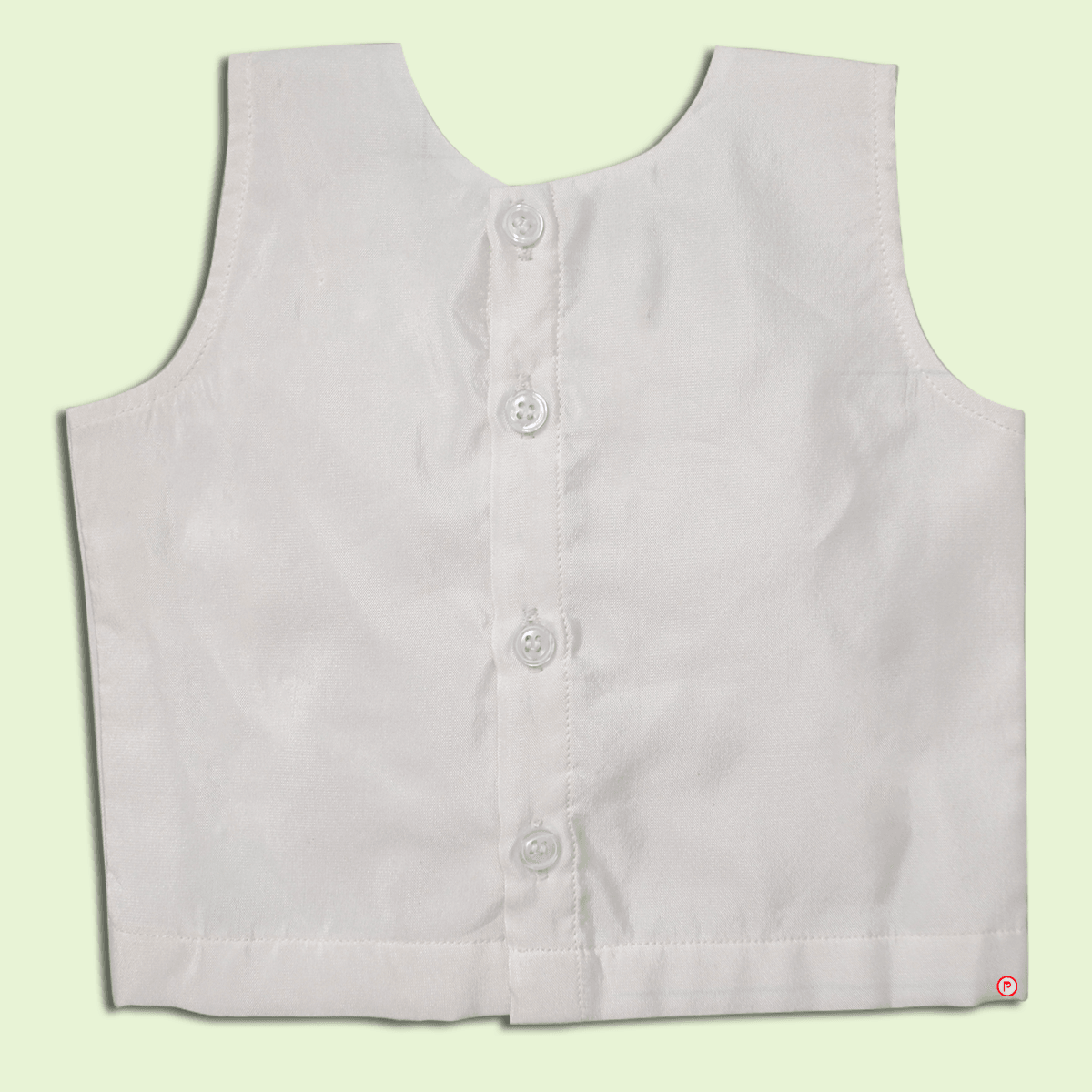 White Crop Top and Shorts with attached trail - Picco Ricco 