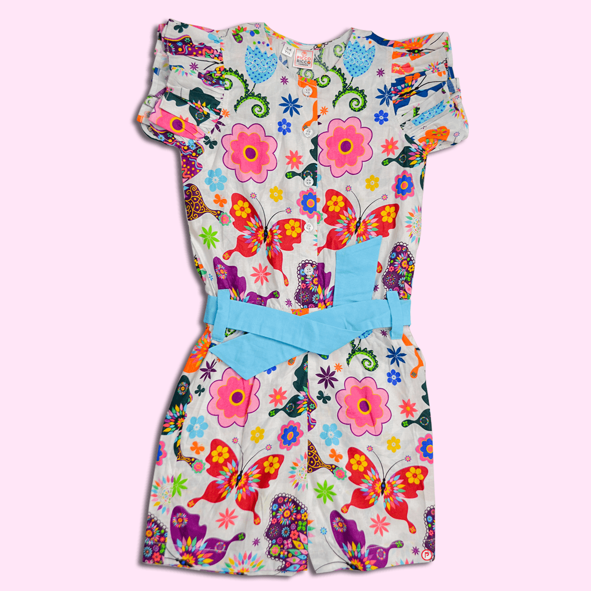 White Printed Jumpsuit - Picco Ricco 