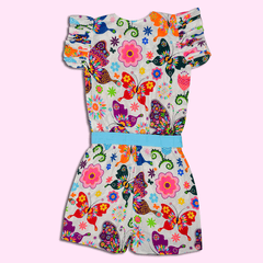 White Printed Jumpsuit - Picco Ricco 