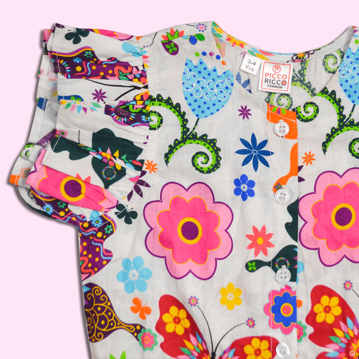 White Printed Jumpsuit - Picco Ricco 