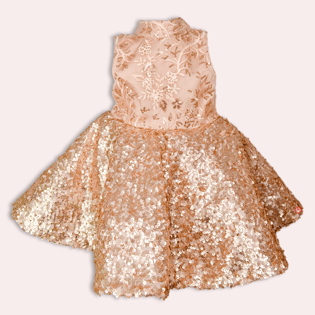 Rose Gold Shimmer Dress - Picco Ricco 