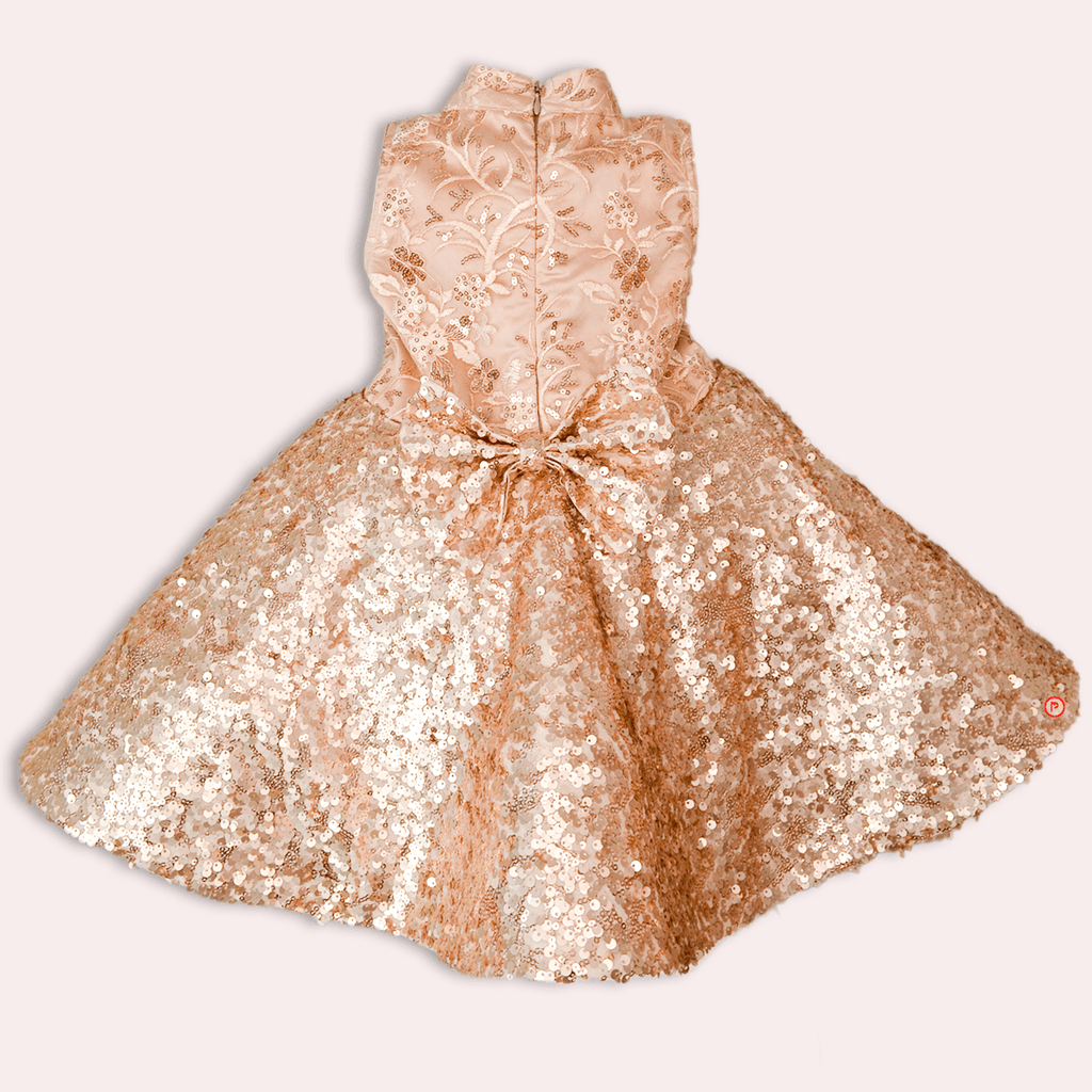 Rose Gold Shimmer Dress - Picco Ricco 