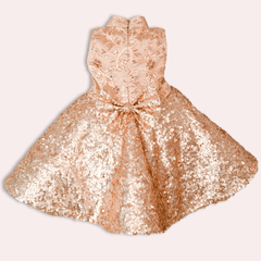 Rose Gold Shimmer Dress - Picco Ricco 