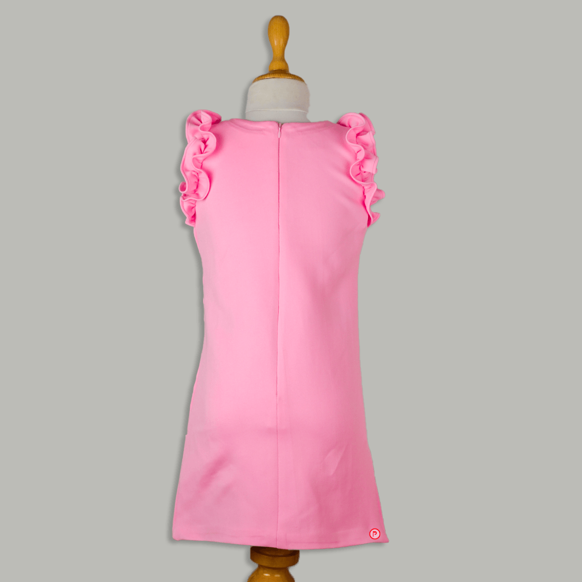 Pink Dress With a Big Bow - Picco Ricco 