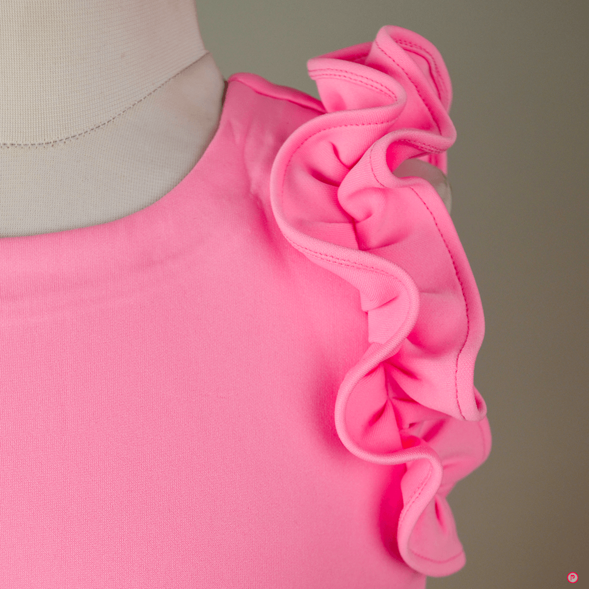 Pink Dress With a Big Bow - Picco Ricco 