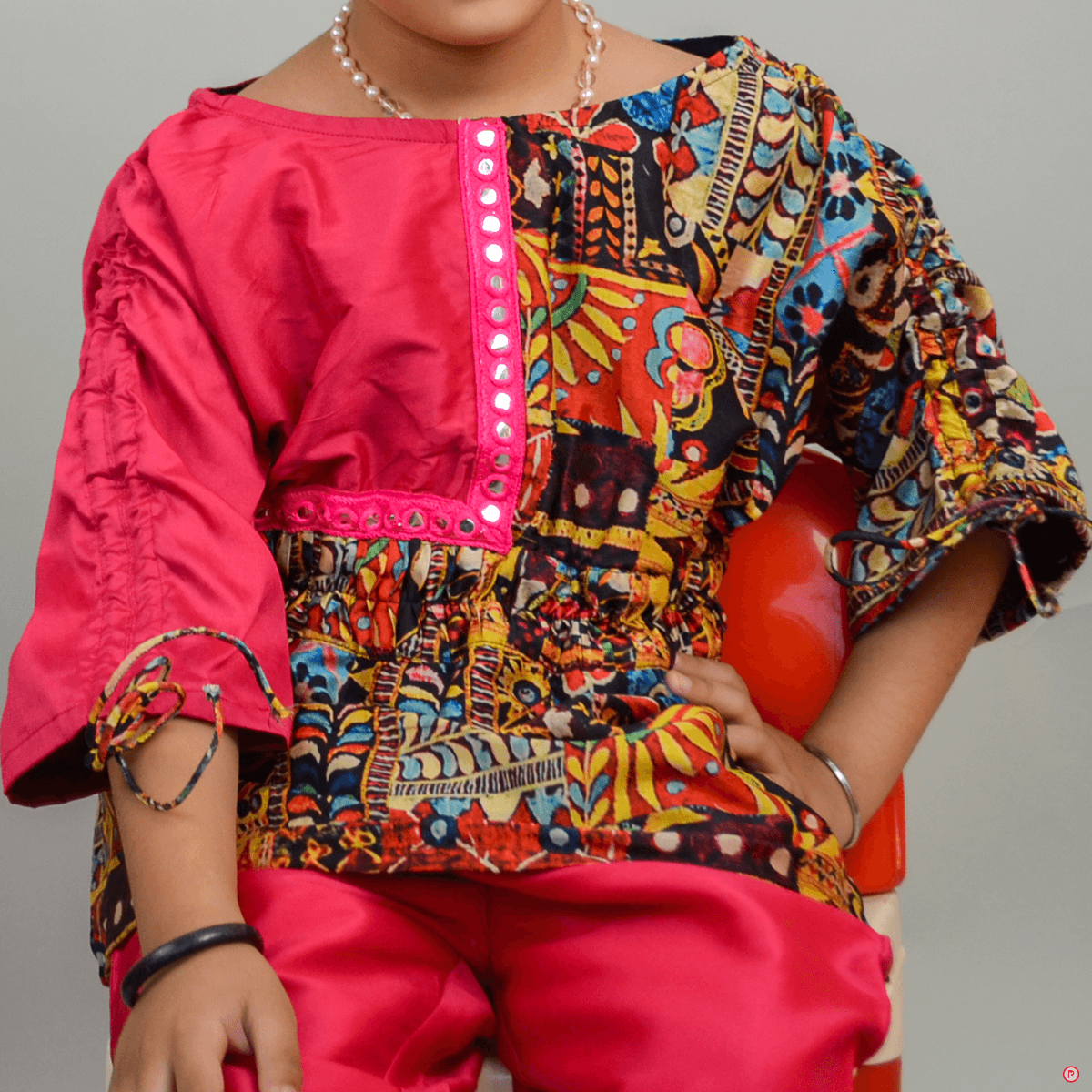 Top With Designer Sleeves And Pant - Picco Ricco 