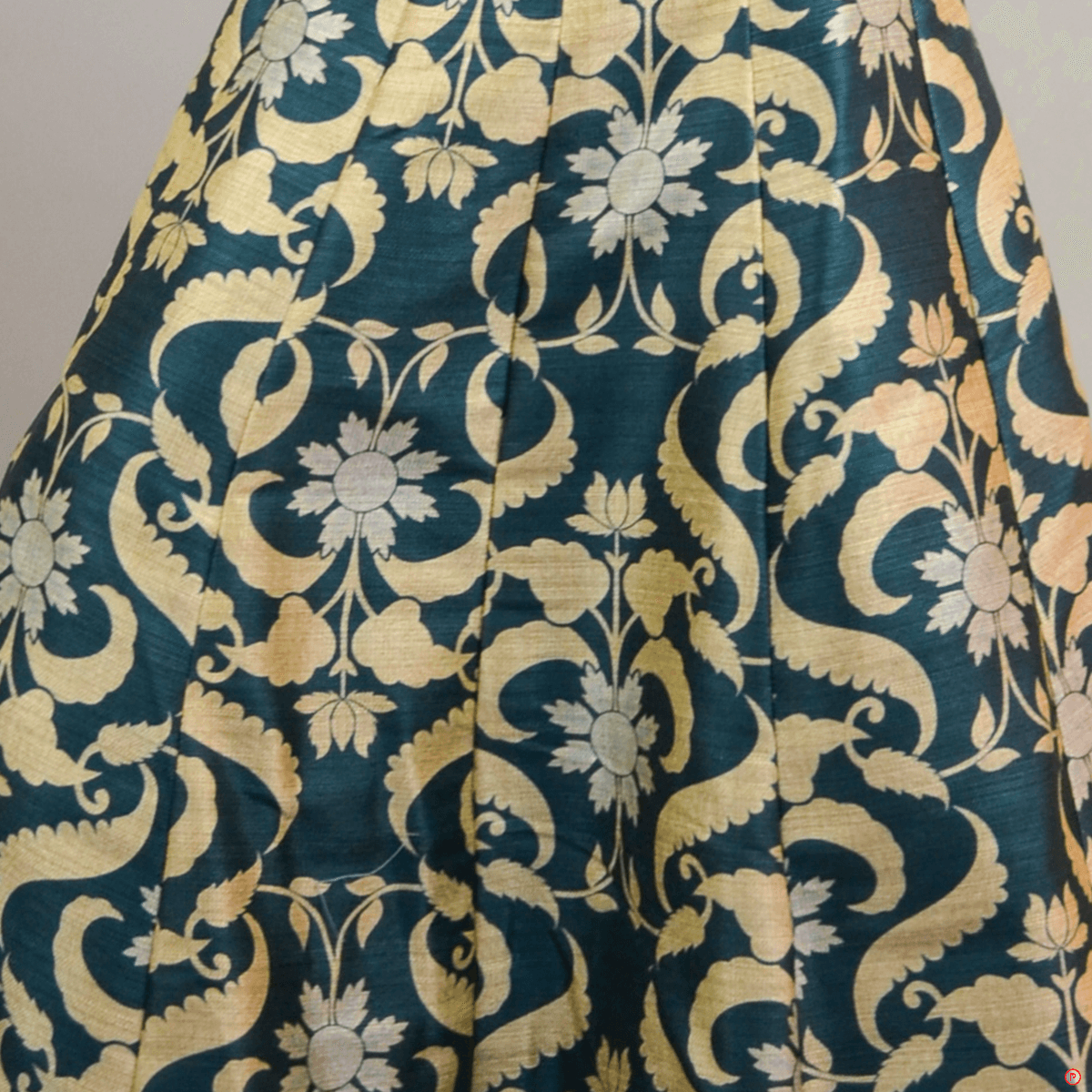 Shimmery Sequins Blouse and Floral Lehenga - Picco Ricco 
