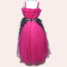 Load image into Gallery viewer, Pink And Black Ruffle Trail Gown - Picco Ricco 
