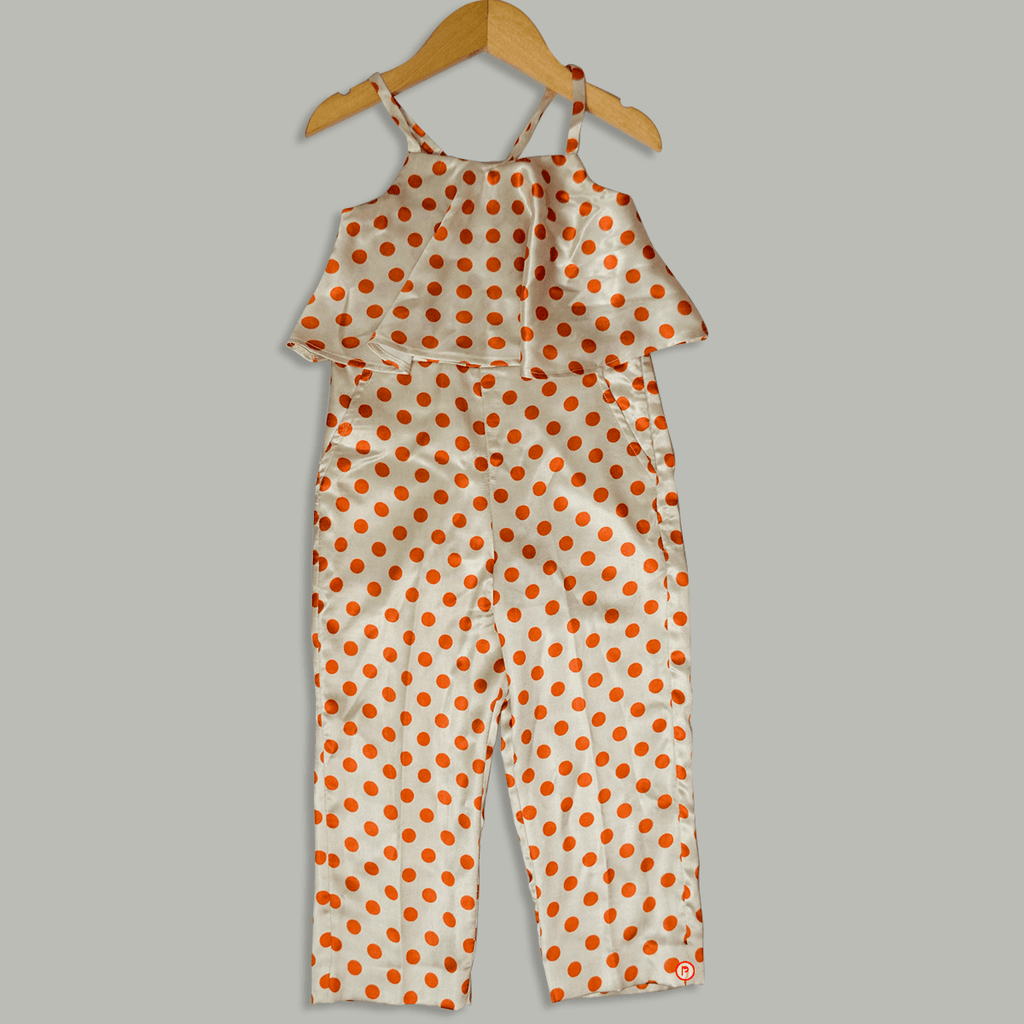 Satin Polka Dot Jumpsuit - Picco Ricco 